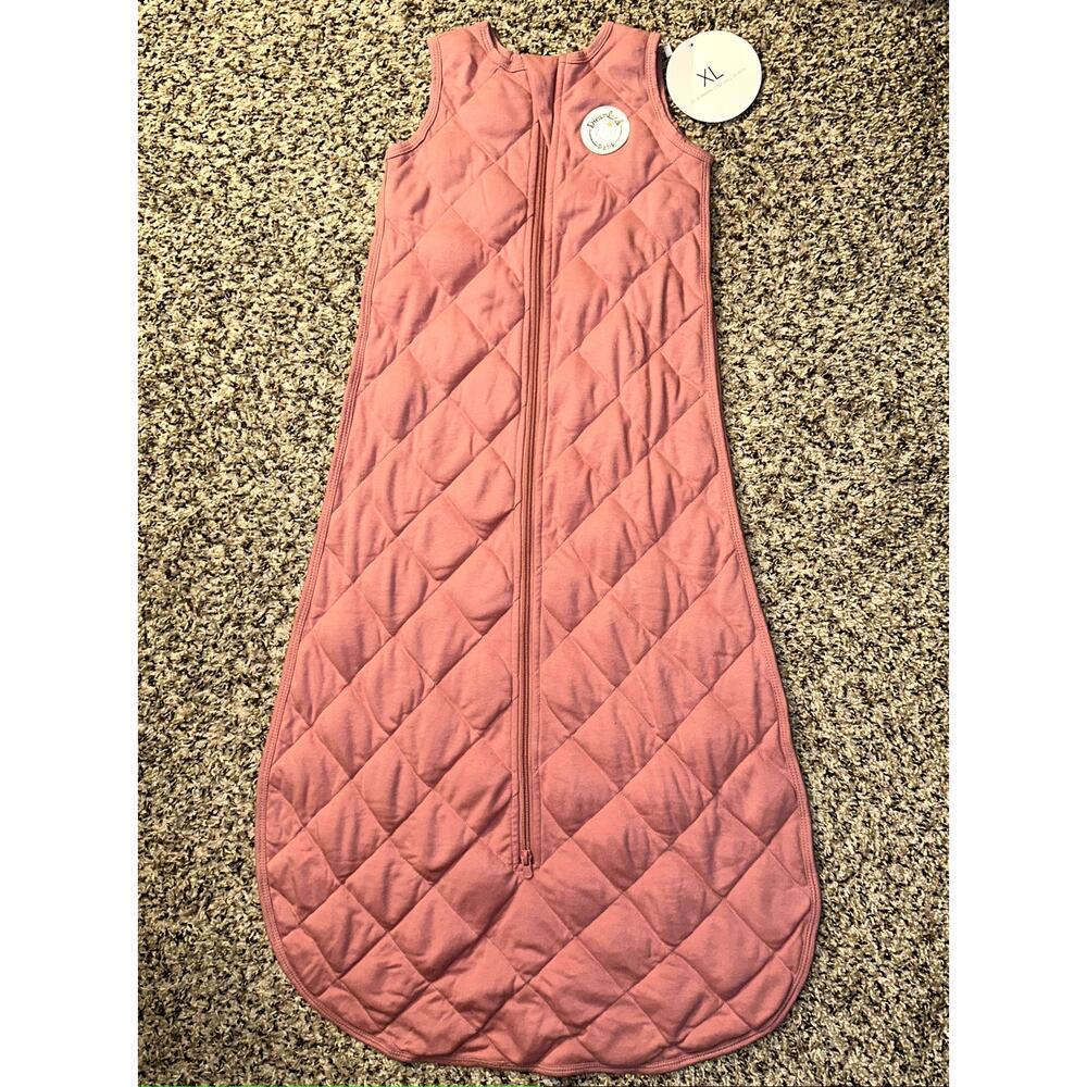 Quilted Sleeveless Kids Sleep Sack in Dusty Rose